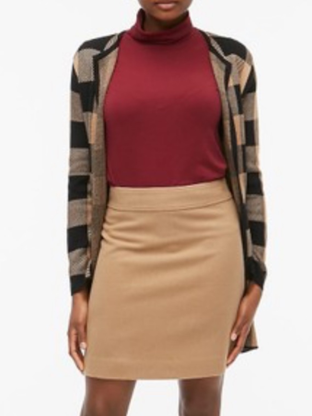 J. Crew Camel A-Line Wool Blend Mini Skirt